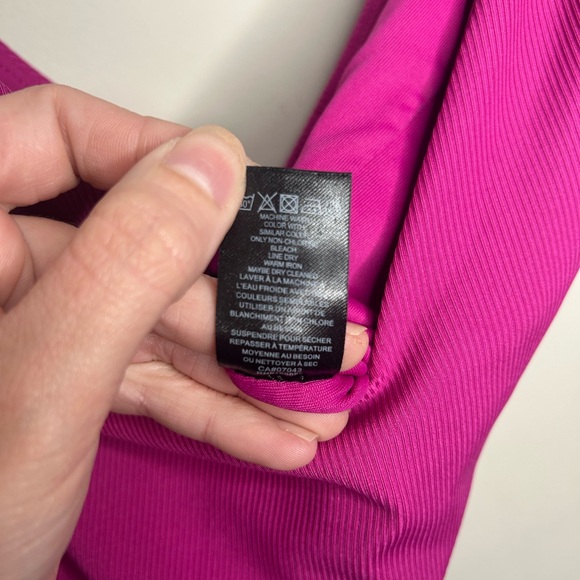 House of Harlow Bodysuit Bodycon Fuchsia Pink One Piece Thong Swimsuit Size XS - Picture 9 of 9